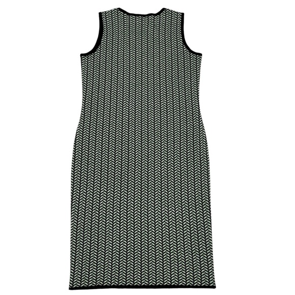 Exclusively Misook Green Printed Stretch Acrylic Sleeveless Bodycon Dress XS - Picture 6 of 9